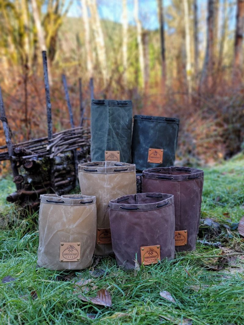 pnwbushcraft boxes bags waxed canvas bucket bag 41355126440149