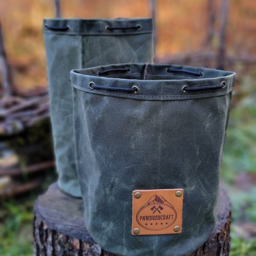 pnwbushcraft boxes bags waxed canvas bucket bag 41355127292117