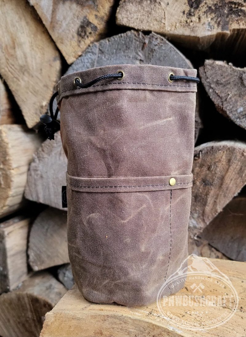 pnwbushcraft boxes bags xsmall brown the cedar bucket bag with outside pockets available in 5 sizes perfect for organizing your kit 41355129553109