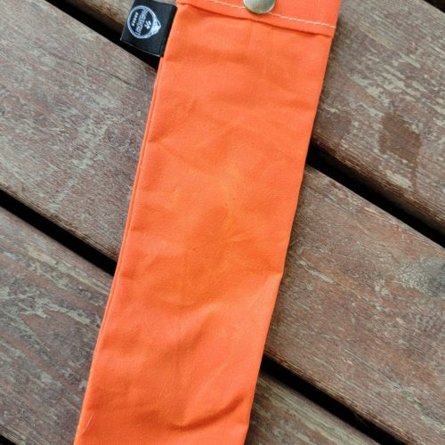 pnwbushcraft utensils orange tall waxed canvas spork bag for your gear 41355127849173