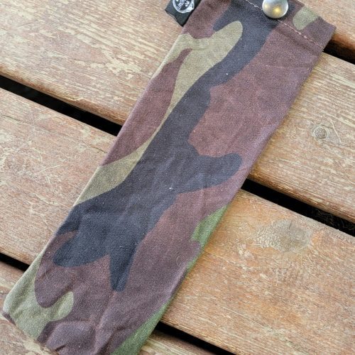 pnwbushcraft utensils woodland camo tall waxed canvas spork bag for your gear 41355126407381