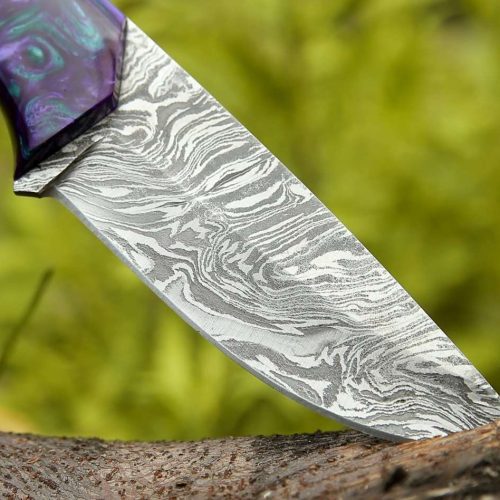 shokunin usa 8 damascus knife arcane handmade custom damascus knife with resin handle 41588772405461