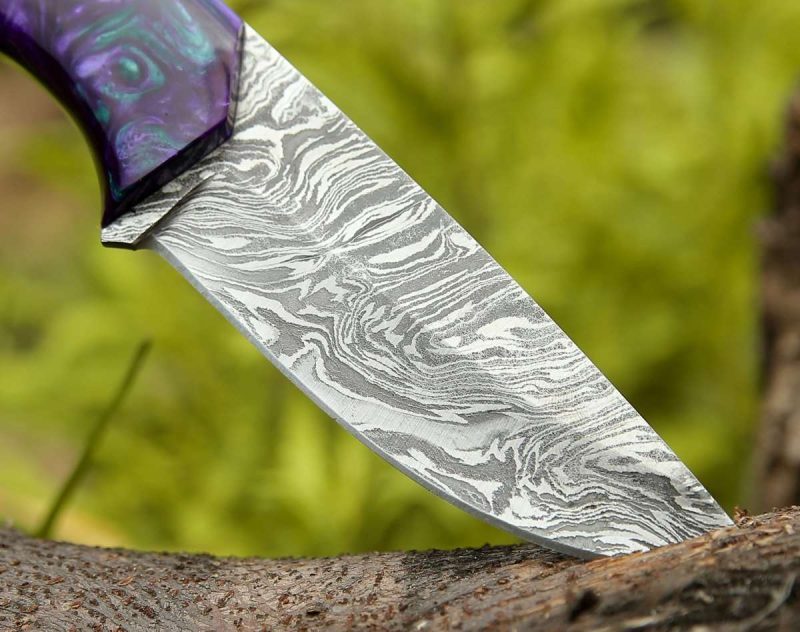 shokunin usa 8 damascus knife arcane handmade custom damascus knife with resin handle 41588772405461