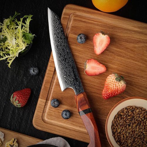 shokunin usa chef knife aerona vg10 pro chef knife with exotic red sandal wood handle 41588772929749