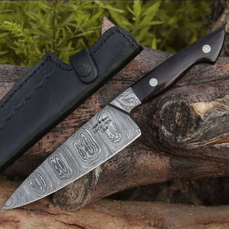 shokunin usa chef knife gale damascus chef s knife with exotic wenge wood handle 41588789936341