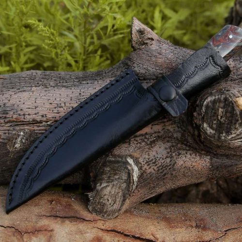 shokunin usa chef knife hyperedge damascus chef knife with pine cone handle sheath 41588783481045