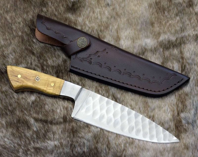 shokunin usa chef knife increda damascus chef knife with olive wood handle 41588792623317