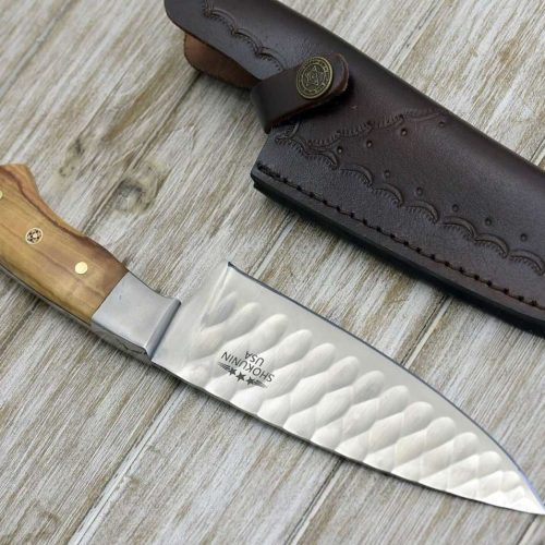 shokunin usa chef knife increda damascus chef knife with olive wood handle 41588793770197