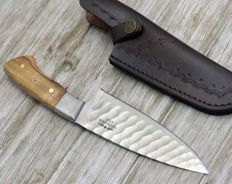 shokunin usa chef knife increda damascus chef knife with olive wood handle 41588793770197