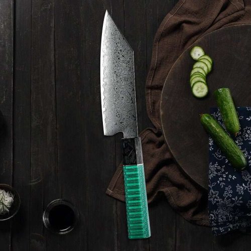 shokunin usa chef knife kerei vg10 damascus chef knife bunka knife carbon fiber aluminum composite 41588797604053