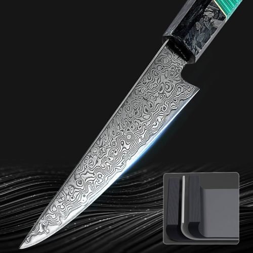 shokunin usa chef knife kerie vg10 chef knife damascus petty knife with carbon fiber aluminum composite 41588791738581