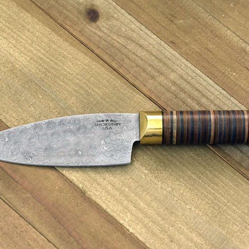 shokunin usa chef knife majestic chef s knife with stacked leather handle 41588785021141