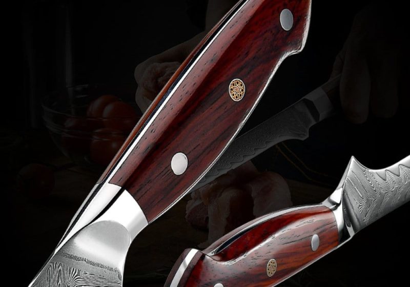 shokunin usa chef knife set crimson vg10 3 pcs damacus chef knife set with exotic sandal wood handle 41588764999893