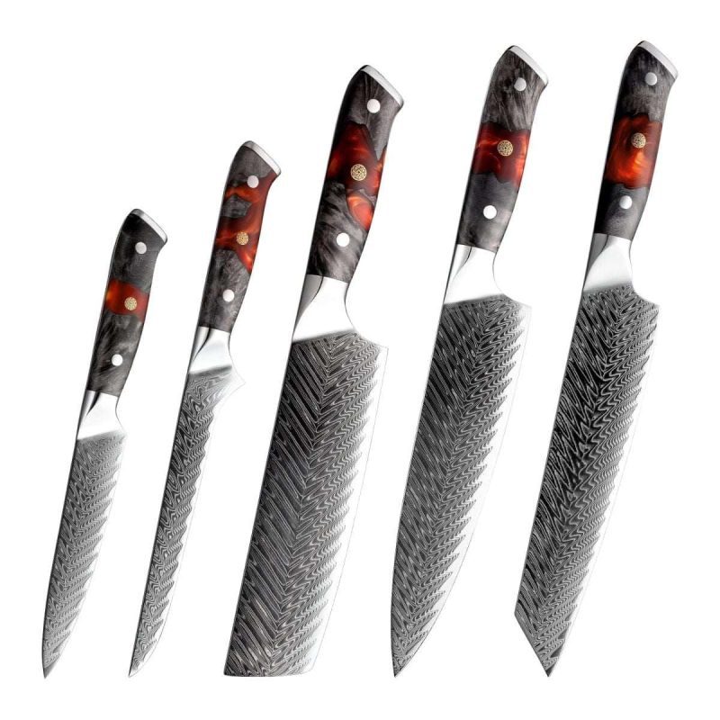 shokunin usa chef knife set supreme professional chef knife set vg10 with ebony wood handle sheath 41588795474133