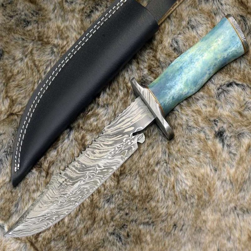 shokunin usa damascus knife behemoth 7 0 damascus steel handmade hunting knife with bone handle 41588760871125