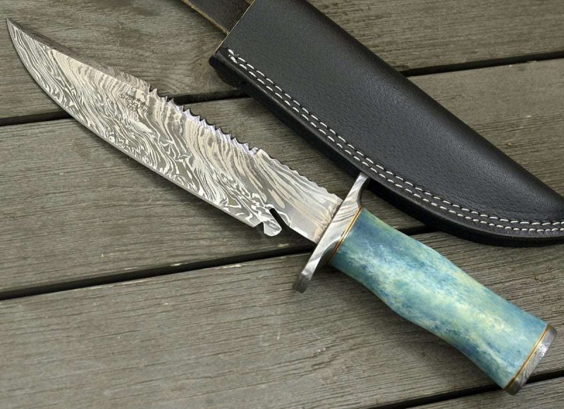 shokunin usa damascus knife behemoth 7 0 damascus steel handmade hunting knife with bone handle 41588765982933