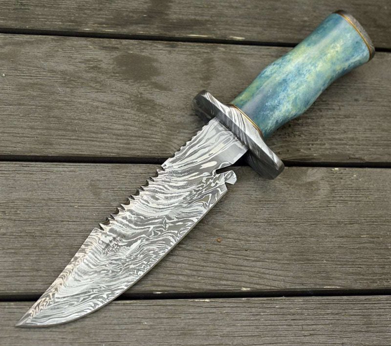 shokunin usa damascus knife behemoth 7 0 damascus steel handmade hunting knife with bone handle 41588768342229