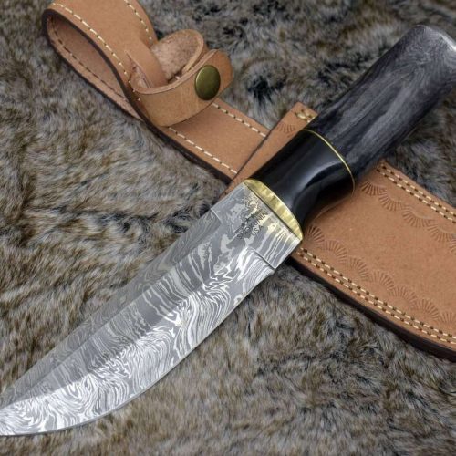 shokunin usa damascus knife breeze tanto knife with horn bone handle 41588761034965