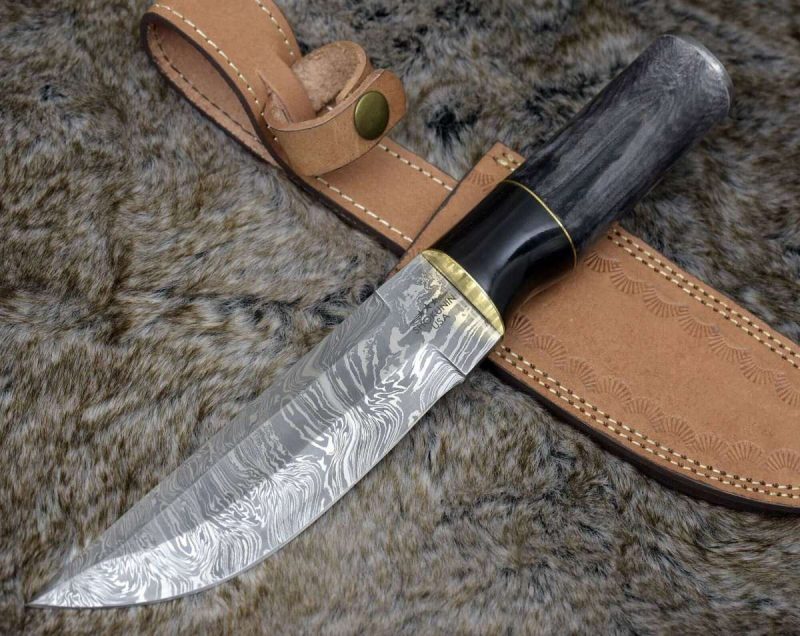 shokunin usa damascus knife breeze tanto knife with horn bone handle 41588761034965