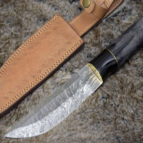 shokunin usa damascus knife breeze tanto knife with horn bone handle 41588761166037