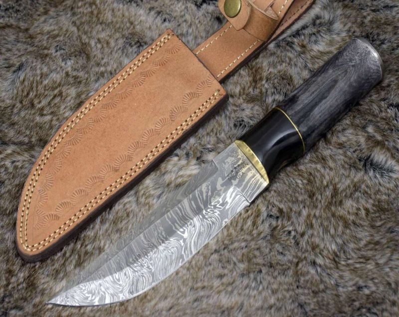 shokunin usa damascus knife breeze tanto knife with horn bone handle 41588761166037