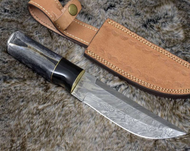 shokunin usa damascus knife breeze tanto knife with horn bone handle 41588766441685