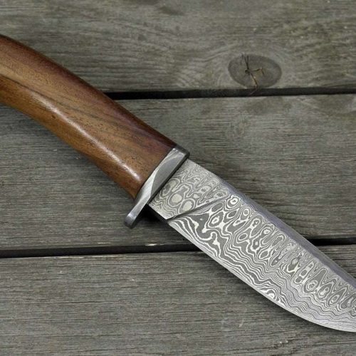 shokunin usa damascus knife clemence damascus engraved hunting knife with exotic rose wood handle sheath 41588770668757