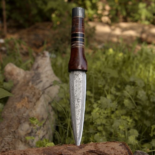 shokunin usa damascus knife cloud damascus fixed blade knife with sheath 41588766867669