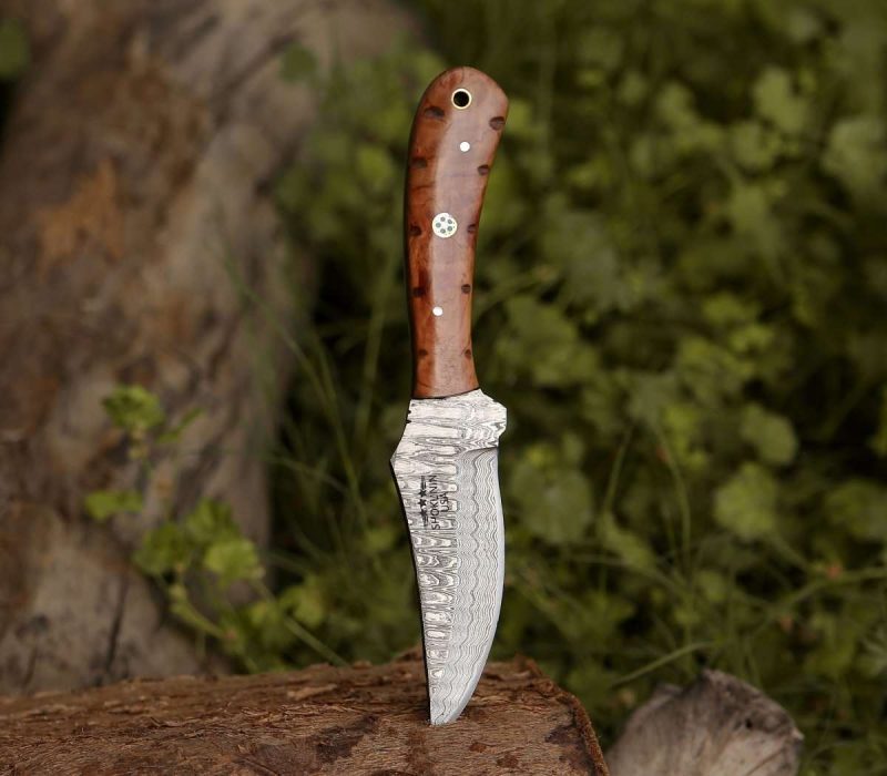 shokunin usa damascus knife cutlass damascus knife with exotic olive wood handle 41588766048469