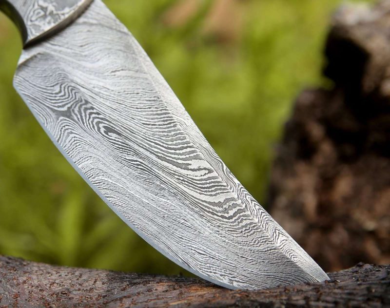 shokunin usa damascus knife draco hunting knife with pakkawood handle 41588762738901