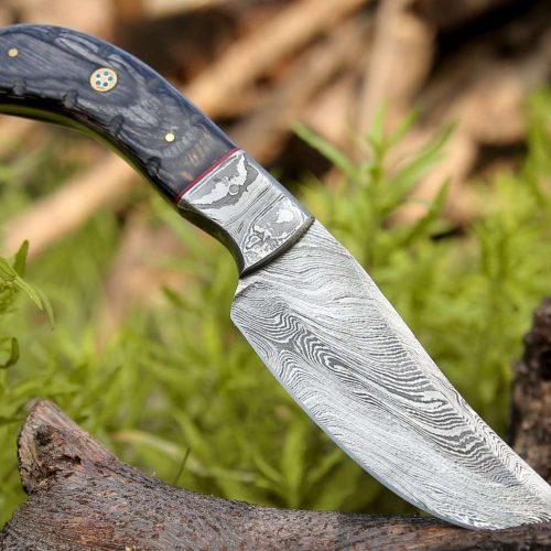 shokunin usa damascus knife draco hunting knife with pakkawood handle 41588770734293