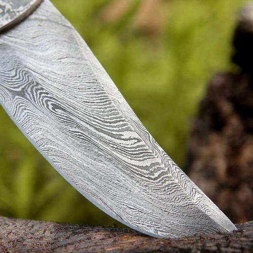 shokunin usa damascus knife draco hunting knife with pakkawood handle 41588771356885