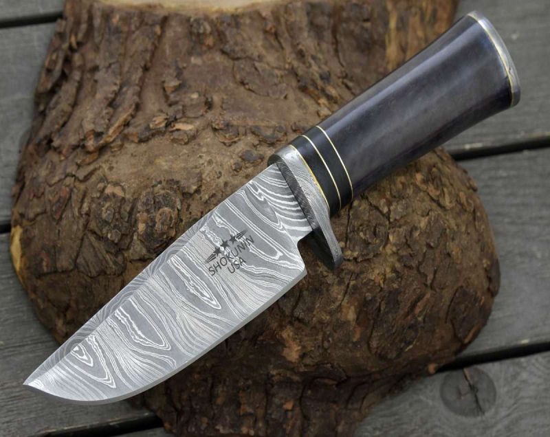 shokunin usa damascus knife dynasty damascus knife with bone handle 41588766998741