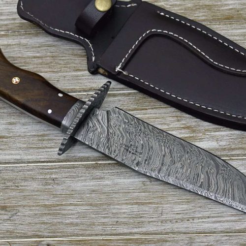 shokunin usa damascus knife excelsior game knife with exotic rosewood handle sheath 41588780662997