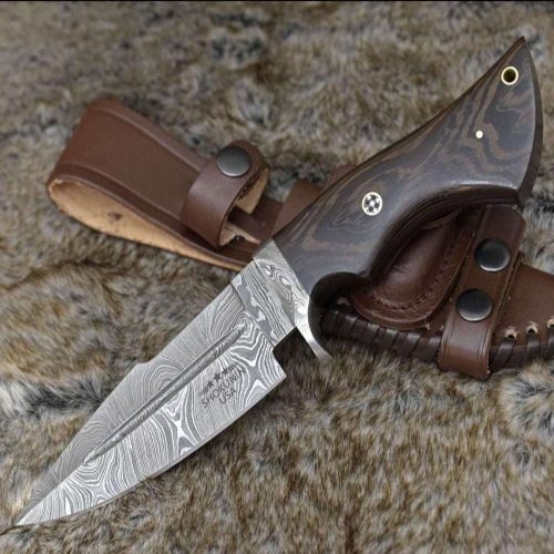 shokunin usa damascus knife garotte damascus hunting knife with exotic wenge wood handle 41588787839189