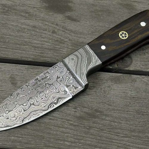 shokunin usa damascus knife karma damascus skinning knife with exotic wenge wood handle 41588796588245