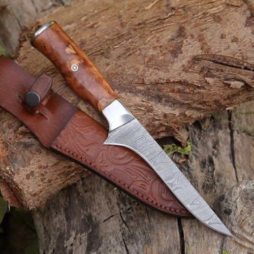 shokunin usa fillet knife concord damascus fillet knife with exotic olive wood handle 41588762411221