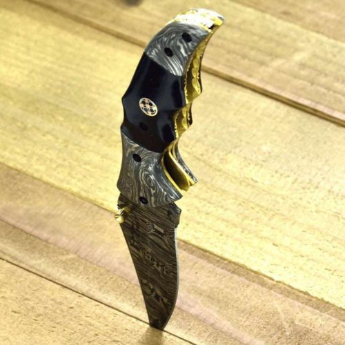 shokunin usa folding pocket knife exodus gentleman s folding knife with black handle and knife sharpener 41588779745493