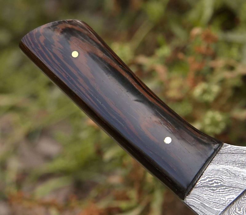 shokunin usa hunting knife legacy damascus skinning knife with exotic wenge wood handle 41588797407445