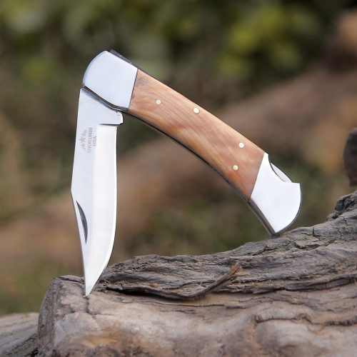 shokunin usa pocket knife pocket knife with exotic olive wood handle sheath personalized 41588796195029