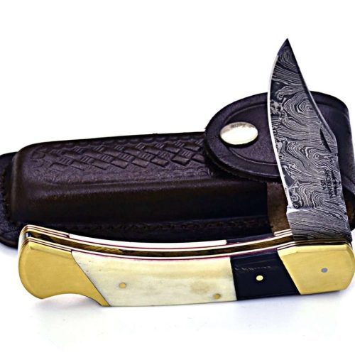 shokunin usa utility knife cosmo pocket knife with bone horn handle 41588763263189