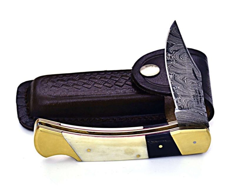 shokunin usa utility knife cosmo pocket knife with bone horn handle 41588763263189