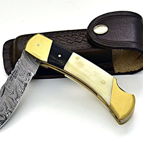 shokunin usa utility knife cosmo pocket knife with bone horn handle 41588764147925