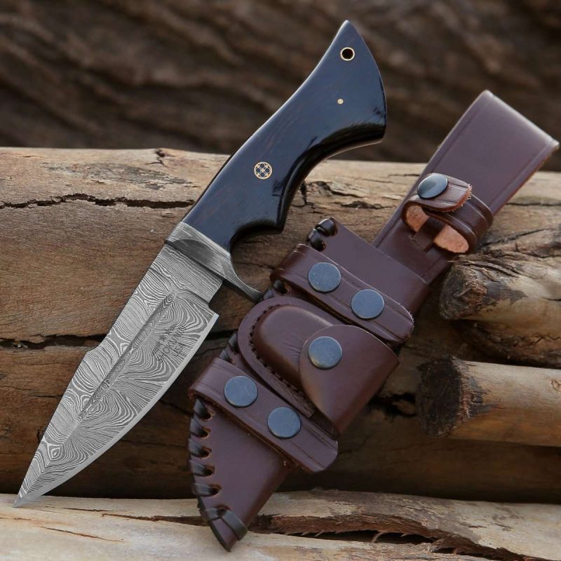 shokunin usa utility knife infinite damascus hunting knife with exotic wenge wood handle 41588798554325