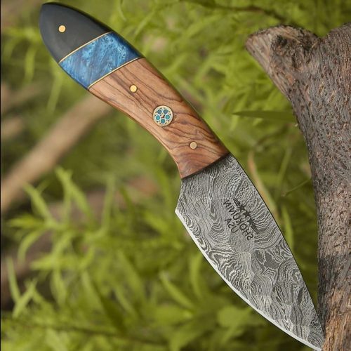 shokunin usa utility knife lightning everyday carry knife with olive resin handle 41588788101333