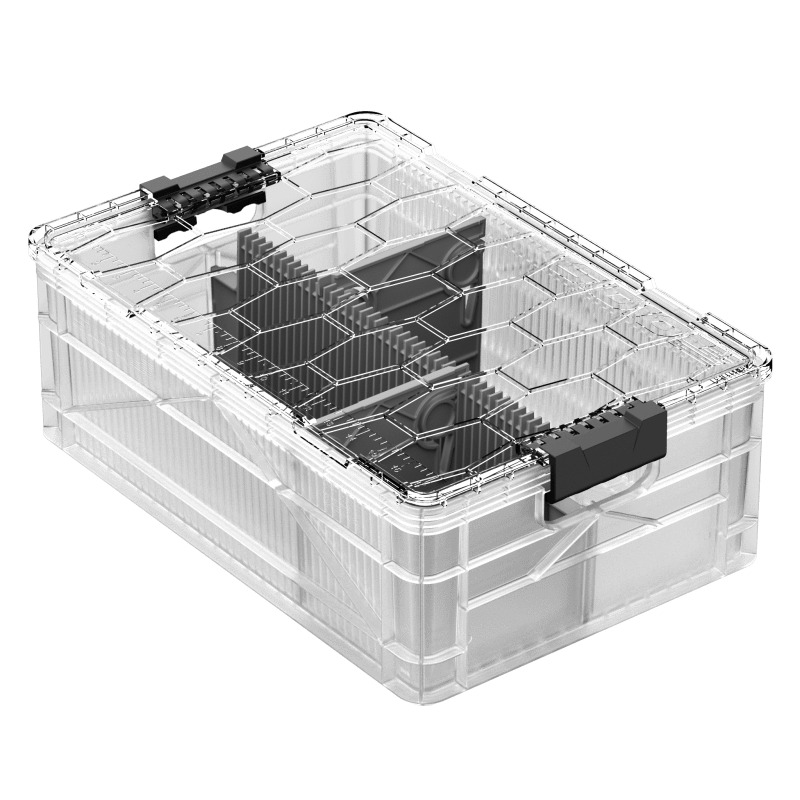 sidiocrate boxes bags clear 1 long divider w 2 sub dividers add lid half size sidiocrate by sidiocrate 41861554143445