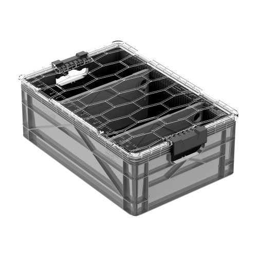 sidiocrate boxes bags gray 2 short ways dividers add lid half size sidiocrate by sidiocrate 41883887501525