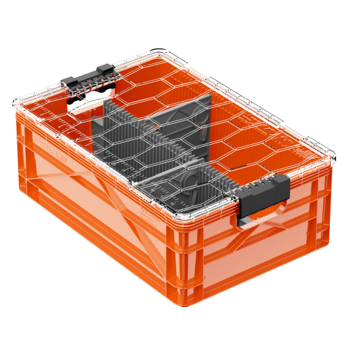 sidiocrate boxes bags orange 1 long divider w 2 sub dividers add lid half size sidiocrate by sidiocrate 41861558370517