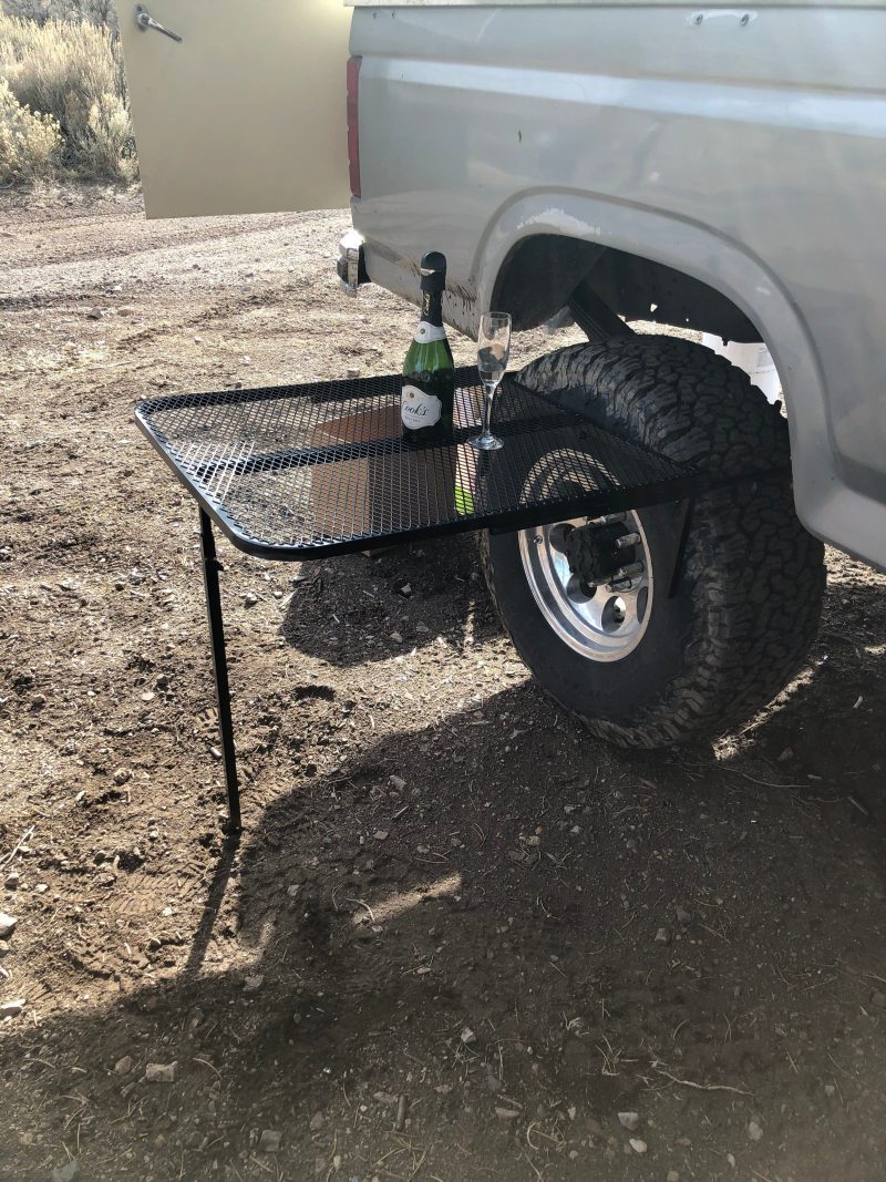 tail gater tire table tables black large steel camping table 41224749318357