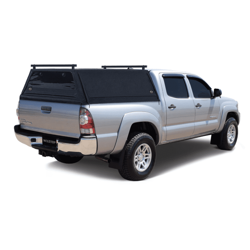 wildtop soft camper shell front rear windows black wildtop soft truck cap for 2004 2015 2nd gen toyota tacoma 5ft bed 61 in 42363966718165